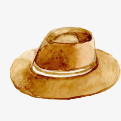 卡通复古的牛仔帽子矢量图素材