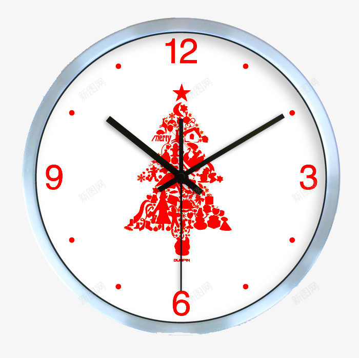 可爱时钟psd免抠素材_新图网 https://ixintu.com 可爱 圣诞树 时钟 树木 红色树木 钟表