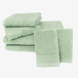 毛巾套装青绿色毛巾高清图片