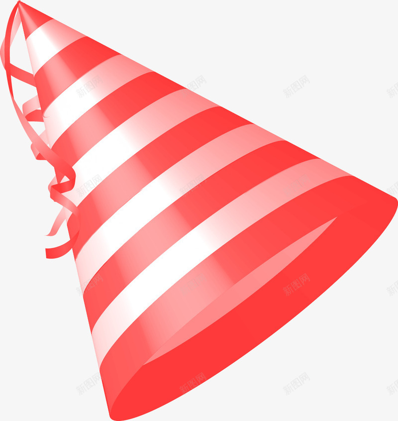 红色条纹锥形帽子卡通png免抠素材_新图网 https://ixintu.com 卡通 帽子 条纹 红色 锥形