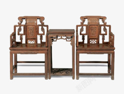 中国传统椅子中国传统风黄酸枝椅子三件套高清图片