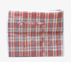 编织袋包装编织袋红色方格条纹高清图片