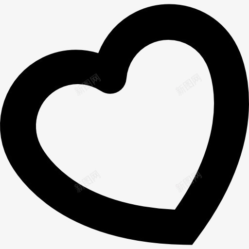 心脏旋转轮廓符号图标png_新图网 https://ixintu.com 尖的图标 左 形状 心 旋转 爱 符号 轮廓