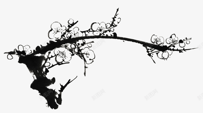 壁纸png免抠素材_新图网 https://ixintu.com 彩绘 手绘 插画 桃树 桃花 植物 高清壁纸