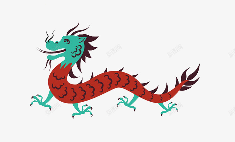 红色的龙png免抠素材_新图网 https://ixintu.com 红色的龙免抠 蓝色的龙头 飞翔的龙 龙png 龙png图片