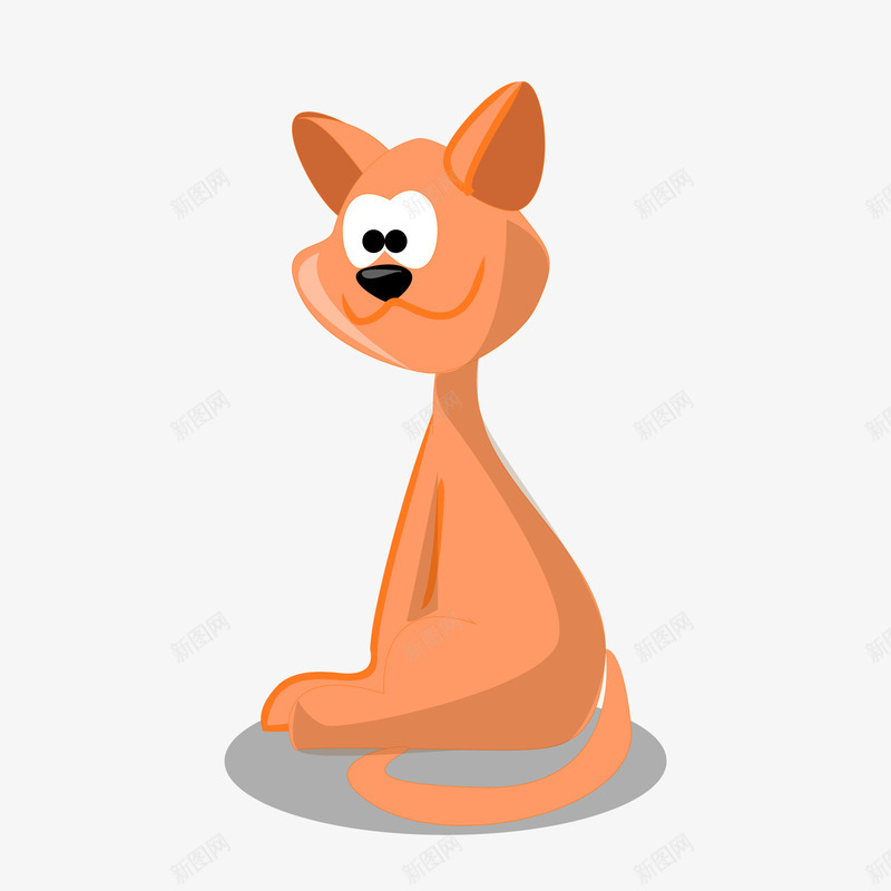 卡通橙色的小猫矢量图ai免抠素材_新图网 https://ixintu.com 动物设计 卡通 小猫 橙色 猫咪设计 矢量图