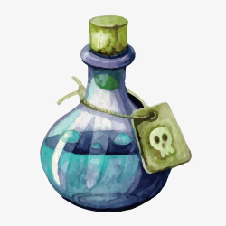 魔法瓶免抠素材彩绘漂流瓶魔法瓶矢量图高清图片