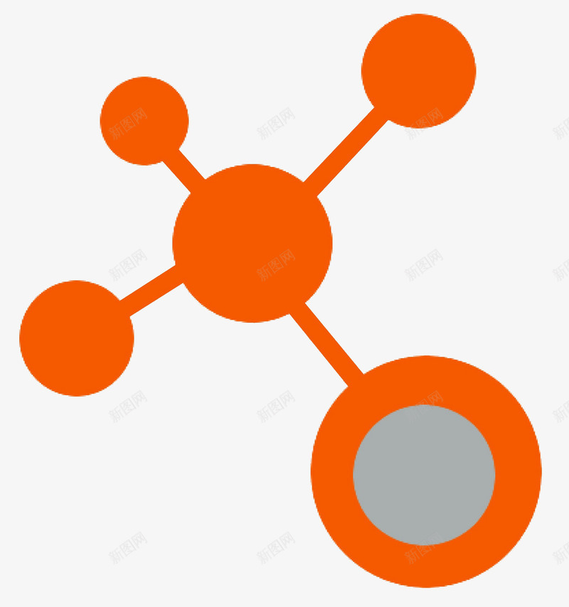 橙色链接png免抠素材_新图网 https://ixintu.com 互联网 圆形 橙色 通讯 链接