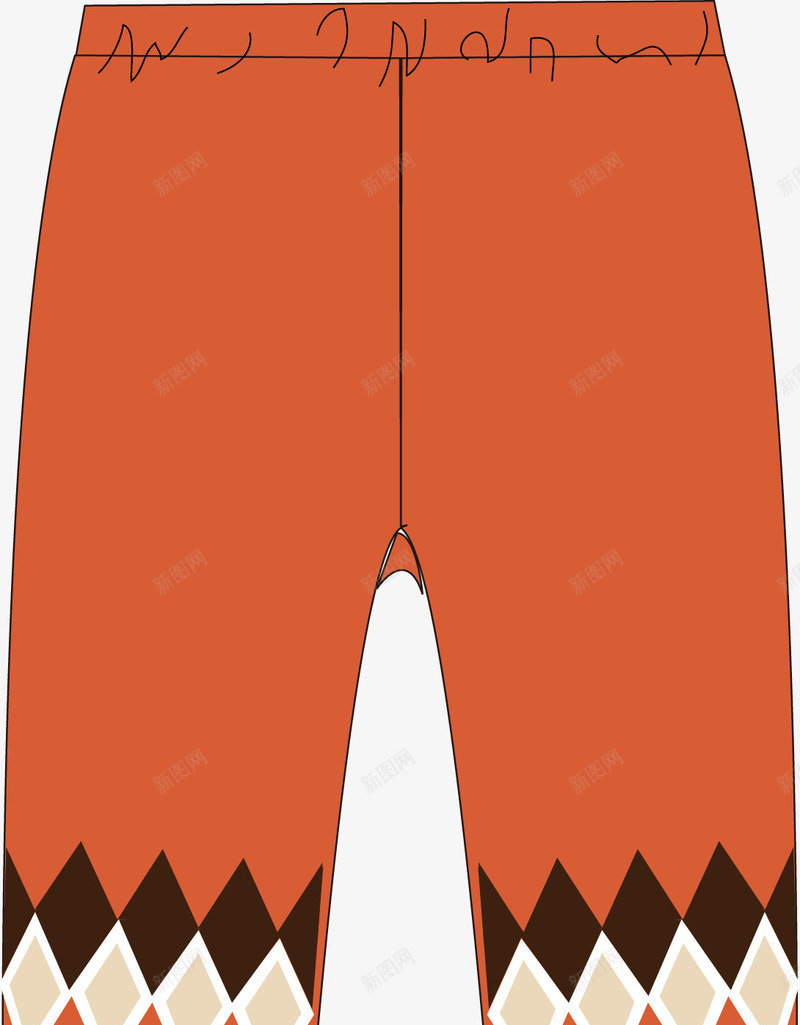 橙色裤子图png免抠素材_新图网 https://ixintu.com 卡通裤子 服装 服饰 矢量裤子 短裤 裤子 长裤