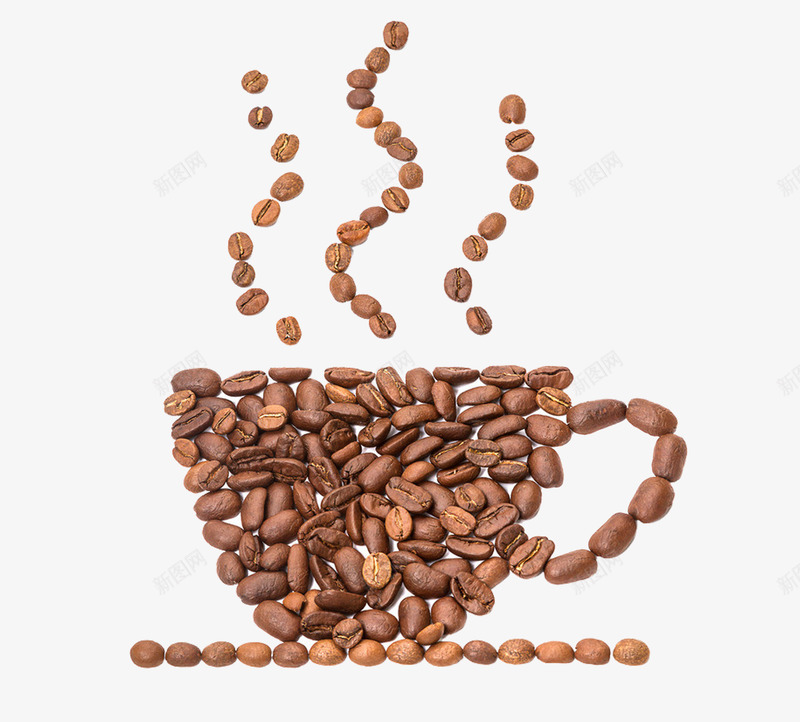 创意咖啡豆png免抠素材_新图网 https://ixintu.com 创意咖啡广告 创意生活 咖啡豆 杯子