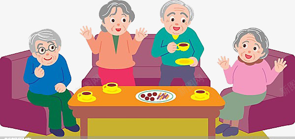 老年人聊天喝茶png免抠素材_新图网 https://ixintu.com 喝茶 老年人 老年生活 聊天