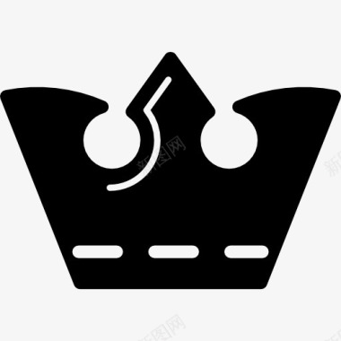 皇冠的轮廓和白色的细节图标图标