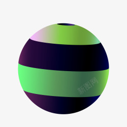 条纹立体彩色立体五彩球矢量图高清图片
