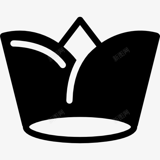 皇冠变剪影与白色的细节图标png_新图网 https://ixintu.com 冠 冠冠型轮廓 版税 王冠