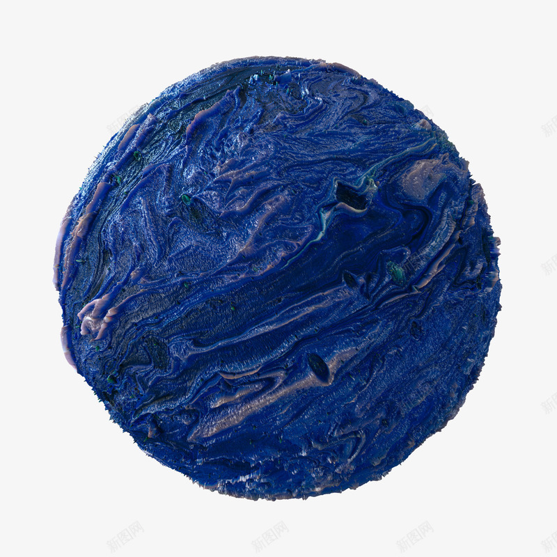 蓝色球体png免抠素材_新图网 https://ixintu.com 创意球 球体 胶体 色彩 艺术感 蓝色 装饰 颜料