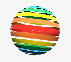 彩色抽象球体素材