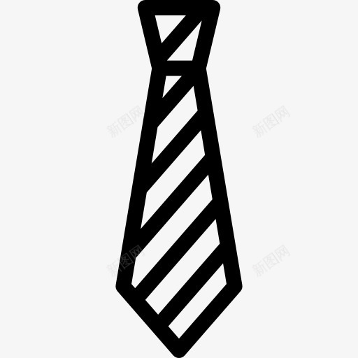 着装图标png_新图网 https://ixintu.com 优雅 时尚 服装 条纹 配件 领带
