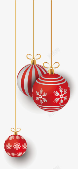 圣诞彩球装饰矢量图素材