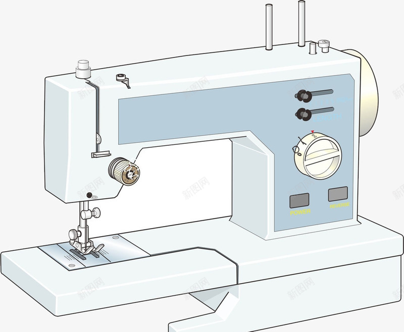 卡通绘画缝纫机png免抠素材_新图网 https://ixintu.com 卡通 机台 绘画 缝纫机