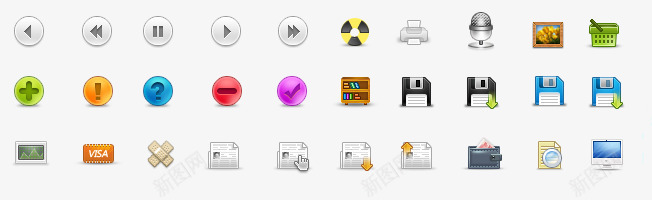网页常用小图标png_新图网 https://ixintu.com 网站小图标微信小图标QQ小图标