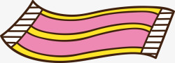 水彩粉色毛巾矢量图素材