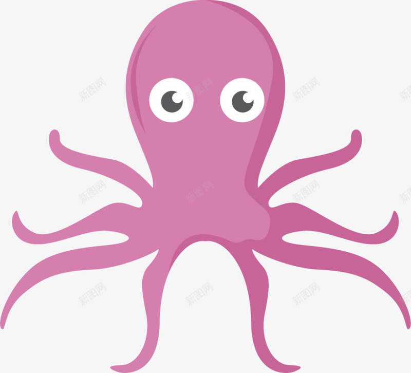 海洋生物紫色章鱼png免抠素材_新图网 https://ixintu.com 一只章鱼 八爪鱼 可爱章鱼 呆萌 海洋生物 紫色章鱼