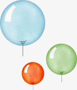 彩色升空气球素材