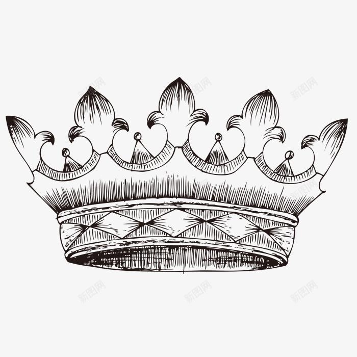 手绘皇冠png免抠素材_新图网 https://ixintu.com 创意 可爱的 彩色的 手绘的 漫画 皇冠 简单