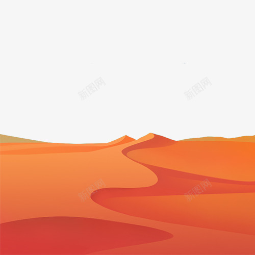 简约彩色的沙漠psd免抠素材_新图网 https://ixintu.com 彩色 橙色 沙漠 简约