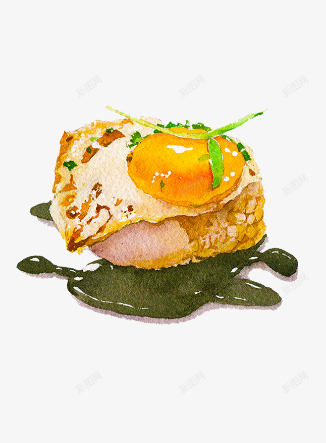 美味煎蛋png免抠素材_新图网 https://ixintu.com 彩绘 彩色 手绘 炸鸡 煎蛋 美味 食品 食物