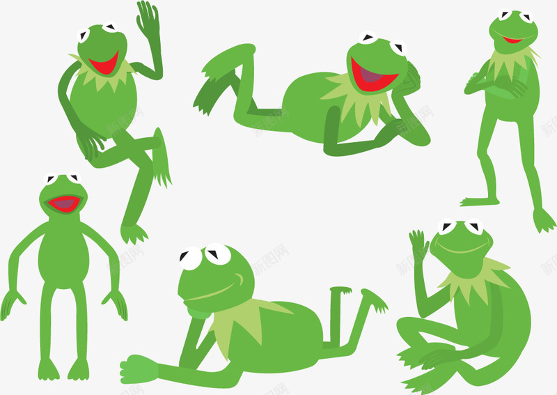 各种动作的青蛙png免抠素材_新图网 https://ixintu.com 吃害虫 微笑 拟人化的青蛙 长脚青蛙 青蛙