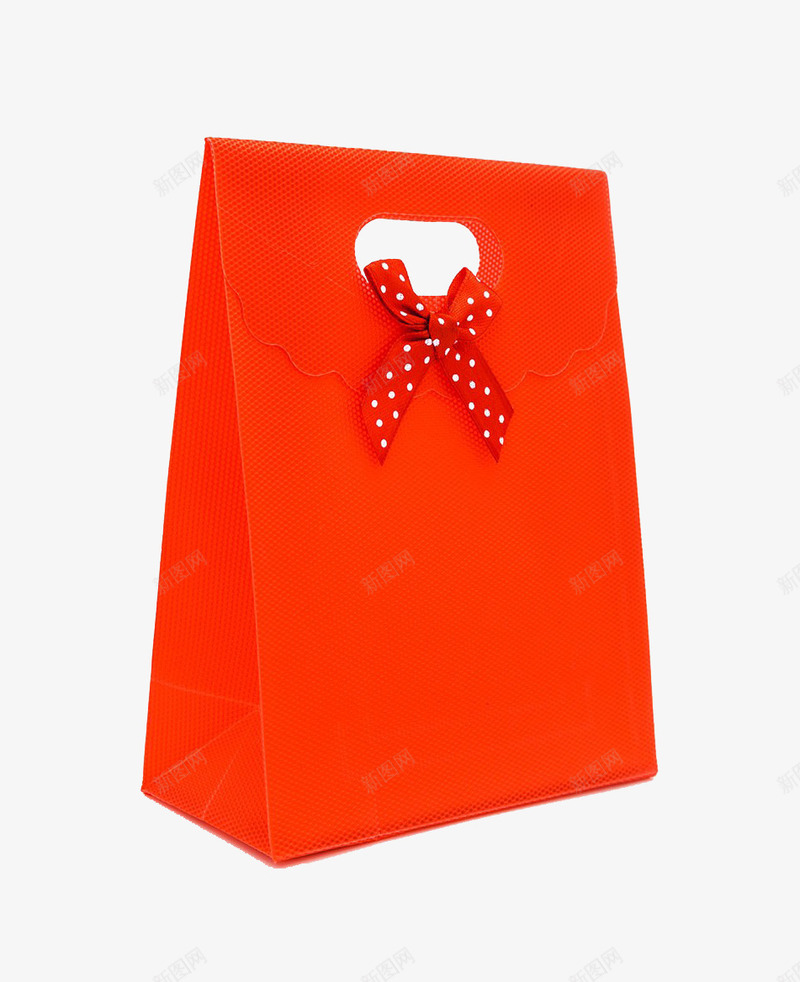 橙色蝴蝶结包装盒png免抠素材_新图网 https://ixintu.com 产品实物 实用 纯色 零食袋