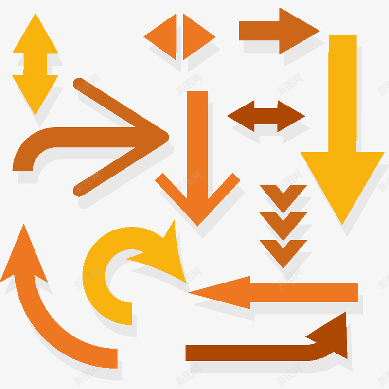 创意箭头png免抠素材_新图网 https://ixintu.com 指示 方向 旋转 箭头