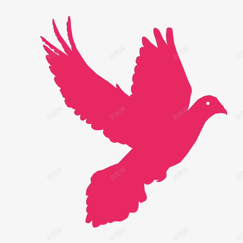 粉色动物和平鸽飞翔放飞png免抠素材_新图网 https://ixintu.com 动物 和平鸽 放飞 粉色 飞翔