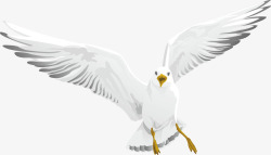 白色飞翔和平鸽子装饰素材