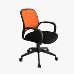 橙色电脑椅素材