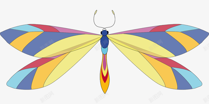 彩色的蜻蜓png免抠素材_新图网 https://ixintu.com 彩色 昆虫 蜻蜓 飞翔