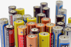 干电池电源各种彩色电池高清图片