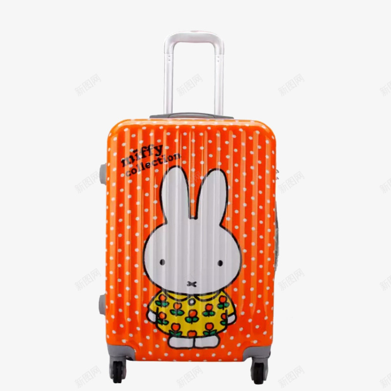 橙色米菲行李箱png免抠素材_新图网 https://ixintu.com 产品实物 旅行箱 橙色 行李箱