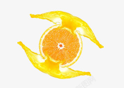 流动的橙汁橙子和橙汁高清图片