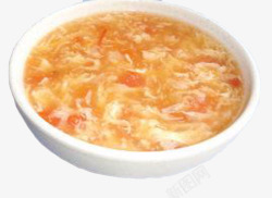 浑浊西红柿鸡蛋清汤美味高清图片