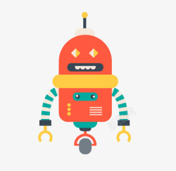 橙色机器人橙色机器人矢量图高清图片