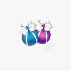 圣诞节装饰用彩色小球素材