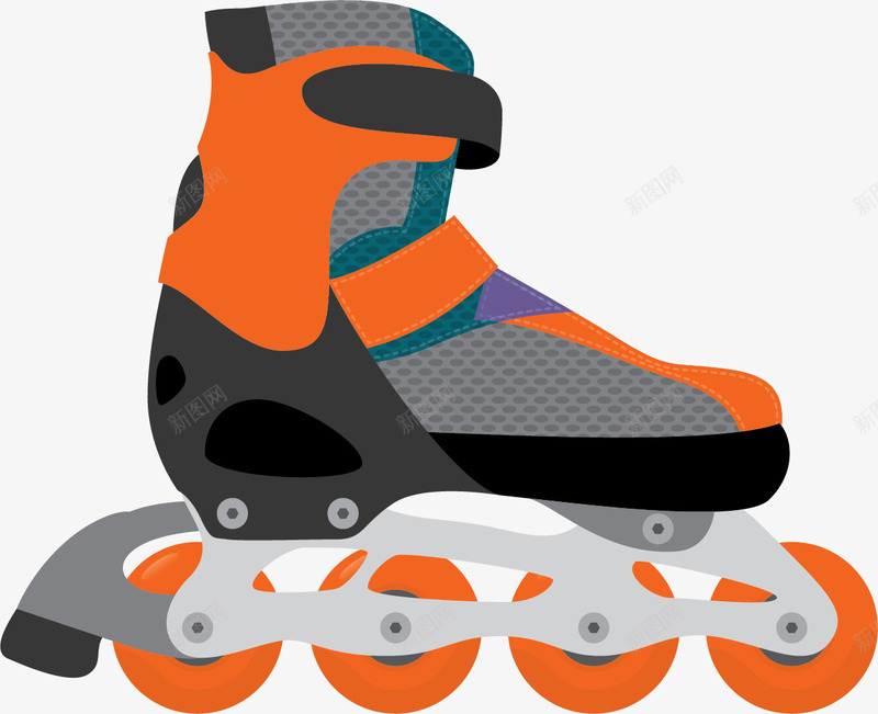 带刹车的橙色轮滑鞋png免抠素材_新图网 https://ixintu.com 刹车 单排轮滑 卡通 卡通轮滑鞋 橙色 橙色轮滑 轮滑鞋