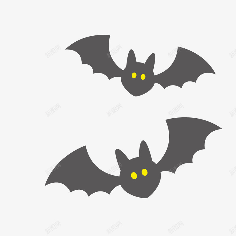 卡通手绘飞翔的蝙蝠png免抠素材_新图网 https://ixintu.com 卡通手绘 可爱的 眼睛 翅膀 蝙蝠 飞翔的 黄色的