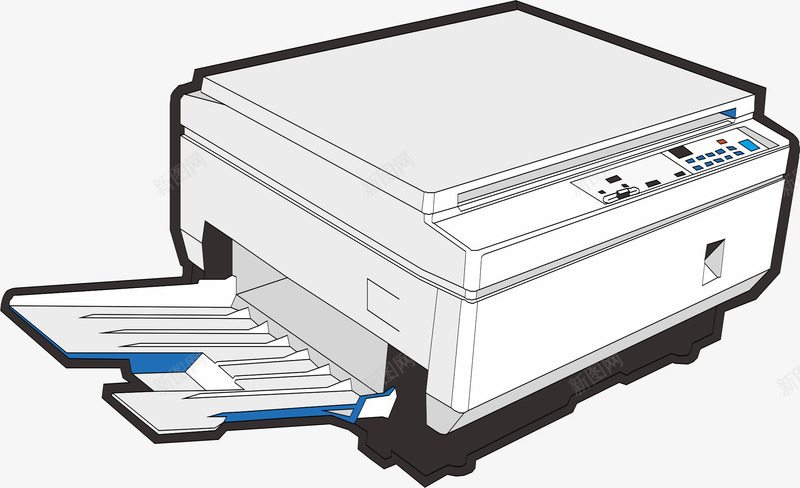 电子打印机矢量图eps免抠素材_新图网 https://ixintu.com 微信打印机 打印机 机器 照片打印机 电子 针式打印机 矢量图