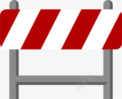 灰色牌子红白条纹路障高清图片