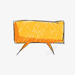 橙色的说话对话框架矢量图素材