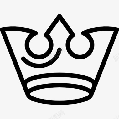 国王的皇冠型轮廓图标图标