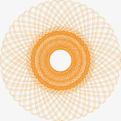 橙色螺旋花纹图素材